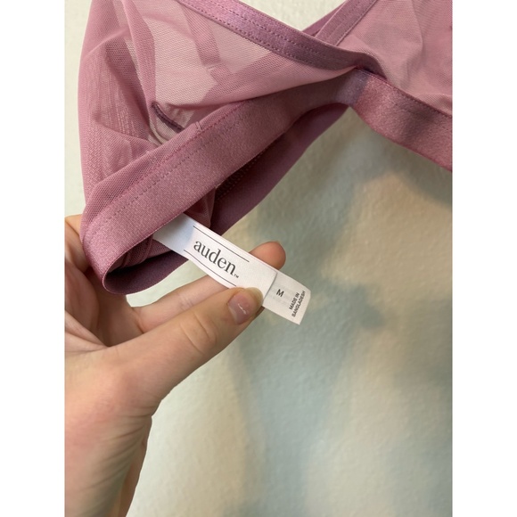 Auden | Sheer Mesh Unlined Wirefree Bralette in Purple/Mauve - Picture 9 of 11